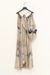 MUTEDANCE Irregular Silk Dress MD22SS21 Floral Dyed Grey PM25